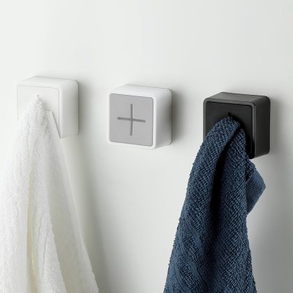 Towel Plug Holder Punch Free Silica Gel Bathroom Organizer Rack